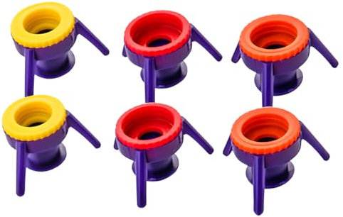 KXUSW Tapón Botella-Tapas de Botellas-Tapas de Botellas Invertidas-Tapas de Botellas Multifuncionales-Tapas de Botellas a Prueba de Fugas de Líquidos, 6 Piezas en 3 Estilos (2,3/2,7/3,2cm)