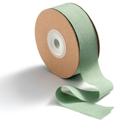 MORSUNBELA Schleifenband Grün,Chiffonband Salbeigrün, Dekoband Grünes Band Eukalyptus Grün Geschenkband mintgrün,25 mm x 23 m