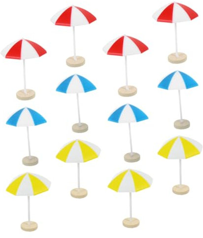SAFIGLE 8pcs Miniature Beach Umbrella Models Micro Landscape Decor Doll House Accessories Mini Sun Umbrella for DIY Bonsai Aquarium