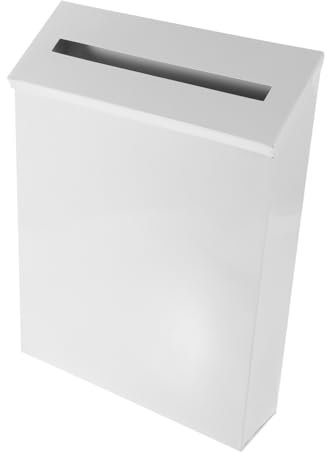 Mikikit Kasten Vorschlagsbox Brief Kommentarfeld zur Stimmabgabe Spendenbox Ticketbox aus Tombola für Tickets Verriegelung Vintage- draussen schmücken Wandschmuck Geometrie Post Eisen