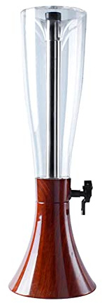 Dispensador de torre de cerveza 4L, torre de cerveza de mesa, dispensador de torre de bebidas transparentes, con tubo de hielo de acero inoxidable extraíble, fácil limpio, for fiestas de bar buffet re