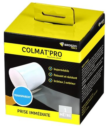 Broszio Tools Ruban adhésif antifuites COLMAT'PRO | Adhésif de réparation étanche 1 mètre
