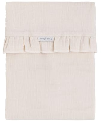 Baby's Only - Gitterbettlaken - Gitterbettwäsche mit Ruffle - Bettwäsche - Babybettwäsche für Mädchen - Kinderbettwäsche - Musselin Bettwäsche - Warm Linen - 120x150 cm - 100% Baumwolle