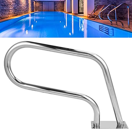 Pool-Handlauf, Schwimmbad-Handlauf mit Schnellmontage, Grundplatte, einfache Montage, großer Edelstahl-Handlauf für Pools, Spas, Wasserparks, Rampen