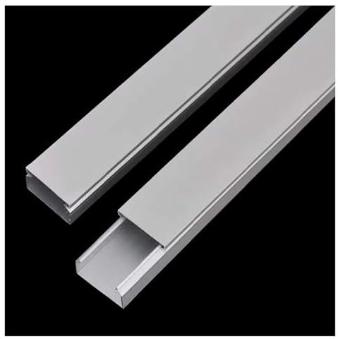 Kabelkanäle 2pcs Schneidbare Schlanke Internet-Kabelabdeckung, Metall-Lautsprecher-Kabel-Läufer Für Fabriken Schulen Küche Wohnzimmer, 1 M Kabelverstecke Mit Abnehmbarem Slip The Cover(2pcs W x H 5x5c
