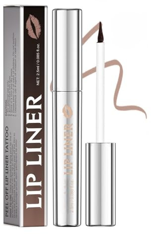 Peel Off Shift Ink Lip Liner Stain, Long - Lasting Waterproof Lip Tint Stain Peel Off, Nourishing & Highly Pigmented Liptint Peeloff for All Occasions, Matte Finish Lipstick Lipstain (Neutral Mauve)