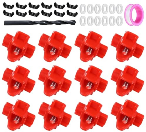 Automatische Hühner Tränke - Hühnertränke Hühnerwasserspender, Automatischen Hühnertränken Mit Bohrmaschine, Automatische Geflügeltränke Set | Geflügeltränke Mit Lochsäge Für Eimer, Fässer, Mülleimer