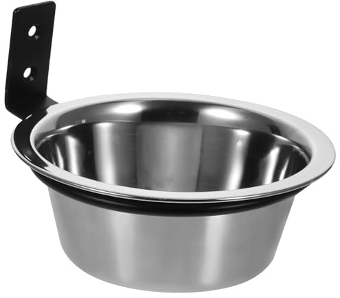 ERINGOGO Hundenapf zum Anschrauben an Wand aus Edelstahl mit Glatter Oberfläche und Bissfestem Design Moderner Wandhalterung Hundenapf Erhöht Einzeln für Komfortables Füttern Großer Hunde