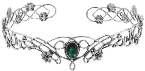 Couronne de Roi Ajourée Motif Vigne en Alliage Blanc pour Homme | Style Diadème, Légère et Polyvalente, pour Fête D’anniversaire ou Soirée