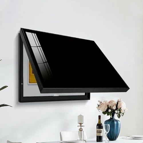 Générique Cache-Tableau électrique décoratif - Boîte à disjoncteurs Noire Unie, Cache-Interrupteur à Bascule (80 x 60 cm) - Décoration Murale élégante pour la Maison ou Le Bureau