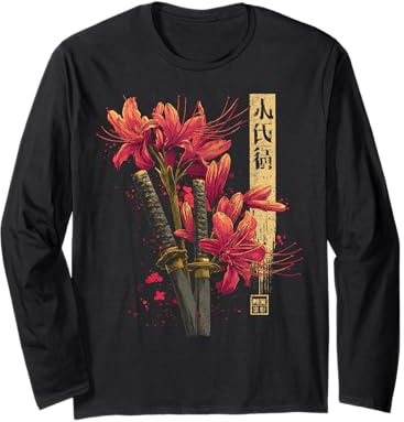 Katana Épée de lys araignée Rouge Anime Japonais Otaku Manche Longue