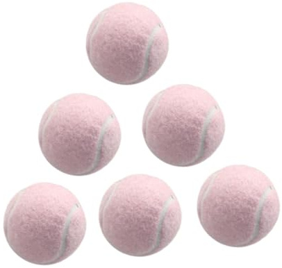 MERIGLARE 6 Tennisbälle, Strapazierfähig, Trainingsbälle, Elastische Bälle für Indoor Und Outdoor Sportarten, Hell-Pink