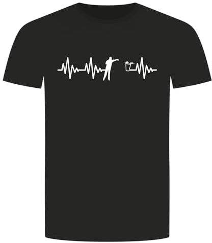 Herzschlag Bier Pong T-Shirt - EKG Bierpong Beer Beerpong Party Schwarz XL