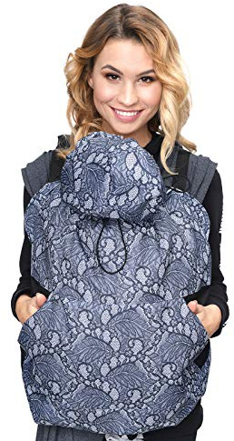 MijaCulture Tragecover, Universal Bezug für alle Babytragen und Tragetücher Baby Carrier Cape 4127 (Grau)