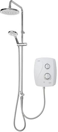 Triton Showers | AS2000SR | Power Shower | White | Thermostatic Shower | Power Shower Head | Quiet Pump