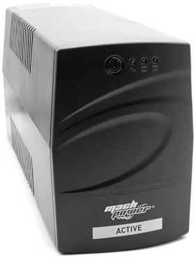 Mach Power Gruppo di continuità per Casa e PC - UPS line interactive 800VA/390W, stabilizzatore AVR, 1 batteria 12V/7Ah, 2 uscite Schuko/Ita, 1 Porta USB UPS-LIT80P (800VA/390W)