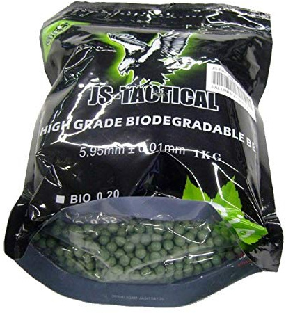 js-tactical Pallini Fucile Pistola Softair BIODEGRADABILI 0.25G Verdi JS-BIO0.25V