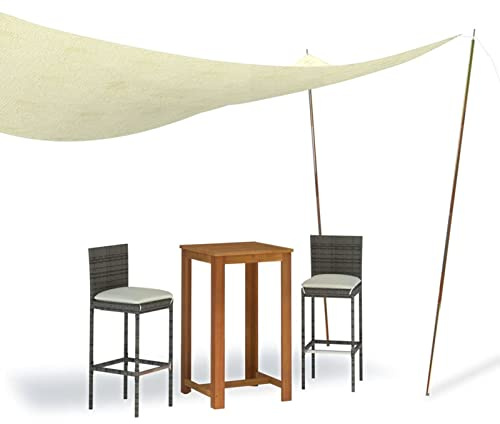Susany Aste per Parasole a Vela 2 pz 250 cm, Set di 2 Aste in Acciaio Zincato | Asta per Tenda | Portatile Pali per Tenda Kit