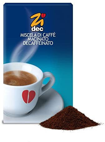 Zicaffè - Caffè Macinato Decaffeinato Per Espresso e Moka Zidec - Confezione 6x250gr | Caffe Macinato | Caffè Moka Decaffeinato Dal Grande Aroma Con Miscele Di Qualità Bar | Made In Italy