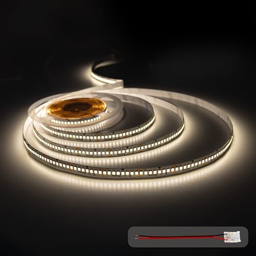 illuburg 24V LED Strip 5m Neutralweiß 4000K 240LEDs/M 22W/M 16500lm superhell SMD 2835 Dimmbar LED Streifen Band Lichtleiste