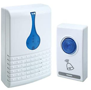 LEDLUX Campanello Senza Fili,Campanello Wireless Da Casa,Alimentazione Con Pile, 80 Metri Di Portata IP20 (IP20 80M V013)
