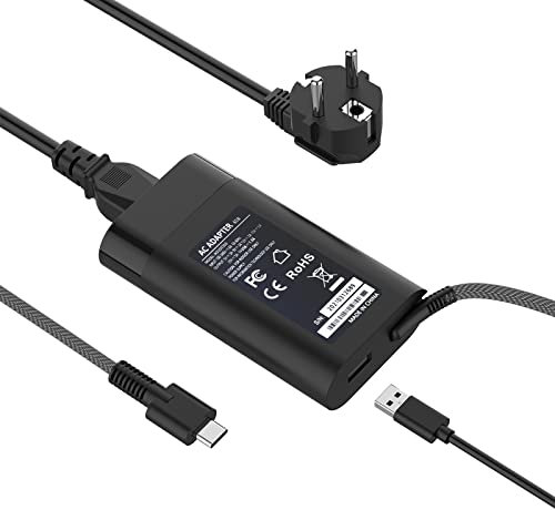HotTopStar Chargeur 65W USB C Ordinateur Portable Compatible pour HP Elitebook Elite Spectre X360 X2 830 1030 1040 Envy 11 13 14 15 Probook 430 G6 G7 G8, Chargeur HP Chromebook Pavilion USB C