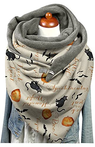 KINKOCCL Damen Strickschal Dreieck Schal Damen Winter Warm Schlupfschal Button Knopf Dreieckstuch Herbst Halstuch Kuschelig Winterschal Damenschal Herbstschal Halstüche Dreiecksschal Mit Strickmütze