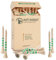 Golf Tees - 7cm/ 70mm Bamboo Golf Tee - Biodegradable Golf Tees Wooden - Strong, Sustainable Bamboo Tees - Golf Gifts for Men - Golf accessories for men - 50 Pack Tee in Natural Colour & Green Stripes