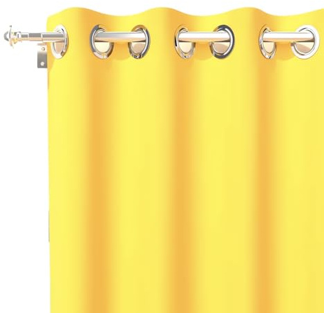 Soleil d'ocre, Alix Vorhang à Ösen, Gelb, Polyester, 135x180 cm