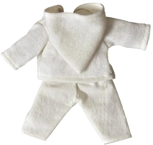 Puppenkleidung Hose und Jacke, Weiss, für EgmontToys Puppen 30-32cm