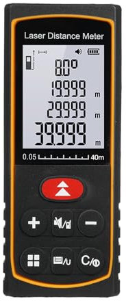 Mulcort Misuratore laser 100 m/328 piedi Misuratore di distanza laser Maniglia portatile Strumento di misura digitale Telemetro con sensore angolare elettronico m/ft/in Commutazione unità Misurazione