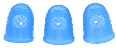 CAXUSD Daumenschutz 3 Stk Finger Tipp. Silikon Fingerhut Fingerschutz Aus Gummi Fingerspitzen Fingerbetten Thumb Protector. Ukulele-fingerschutz Gitarre Schutzausrüstung Büro