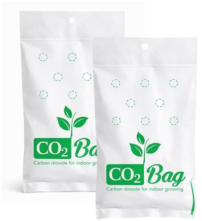 CO2BAG® M para un Crecimiento Eficaz | Mejora el Sabor, el Color y el Rendimiento | Compacto y Sin Mantenimiento para Cultivo Interior e Invernaderos. -2-Pack-