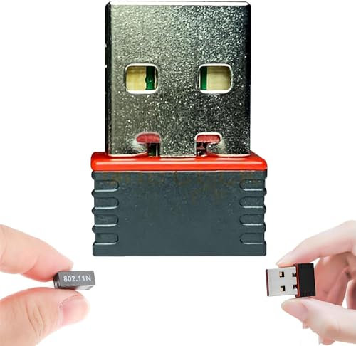 AYMBH Mini WiFi Connector Dongle 2.0 USB Adapter - 802.11n Wireless Network Receiver, 150Mbps High-Speed, Portable Wi-Fi Adapter for HD Streaming and Gaming, Compatible with PC and Laptop