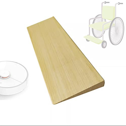 Rutschfeste Schwellenrampe aus Massivholz, für Türen, Innenräume, Badezimmer, Treppen, Mobilitätsrampe, niedriges Profil, Rollstuhlrampe aus Holz