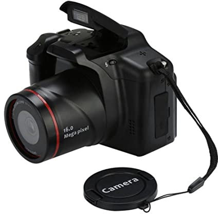 Fotocamera digitale Slr Videocamera 1080p Fotocamera digitale portatile Zoom digitale 16X con schermo da 2,4 pollici per fotografia Vlogging NeroFotocamera digitale Fotocamera digitale Slr Fotocamera