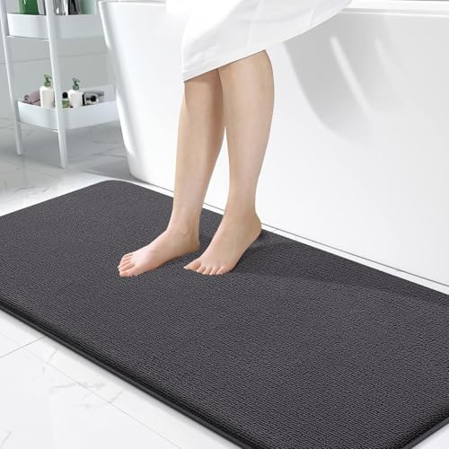 Homaxy Memoryschaum Badezimmerteppich Badematte - 60x120 cm, Dunkelgrau