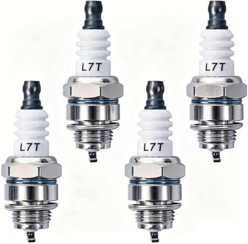 JRISBO Zündkerze für NGK BPMR7A, Champion RJ19LM J17LM, Bosch WSR6F WS8E, Torch L7RTC L6RTC usw, Rasenmäher Zündkerzen L7T Kompatibel mit STIHL Freischneider & Hunderte Modelle