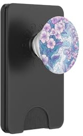 Korean Lilac flower in Aesthetic grunge retro Kpop flower PopSockets PopWallet for MagSafe