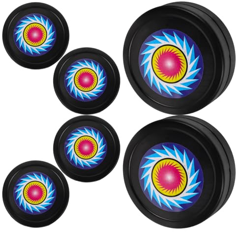 KONTONTY Sommer Hockeypucks aus Kunststoff für Straßenhockey und Indoor Hockeytraining 6 Stück Dual Purpose Skill Enhancement für Kinder und Erwachsene