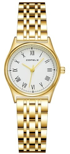 CIVO Montre Femme Petit Cadran: Vintage Montre Bracelet Femme Acier Or - Montres à Quartz Analogique Elegante