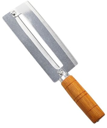 ZUNOXAZ Couteau Éplucheur Multifonction pour Ananas Et Canne à Sucre Acier Inoxydable avec Manche Bois Peel Et Coupe Rapide des Fruits Portable Et Sécurisé Nettoyage Facile