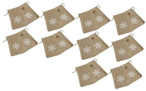 ARTSEWPLY 20stücke Kleine Beutel mit Kordelzug Bonbonpapier und Bonbonbehälter Geschenktüten für Süßigkeiten Gastgeschenke Weihnachtliches Design Reißfest und Langlebig