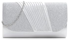 Tamaris Clutch TAS Amalia Plissee 34322 Damen Handtaschen Uni silver 830