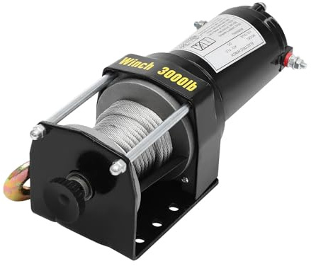 Kit verricello elettrico 12V 3000 libbre for veicoli fuoristrada, trazione, sollevamento for gru for