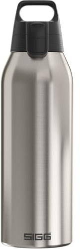 Sigg - Botella de acero inoxidable - Shield ONE Brushed - Apta para bebidas carbonatadas - A prueba de fugas - Ligero - Sin BPA - Exterior y Fitness - 1,5 L