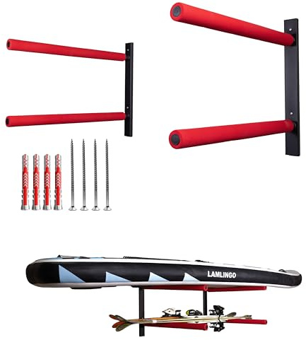 Pallit BRACKET-D doppelte Wandhalterung für Dachboxen, Kanus & Surfboards – Platzsparende Aufbewahrung für Garage & Keller – Max. Tragkraft 40kg – Universale Halterung für Sperrige Gegenstände