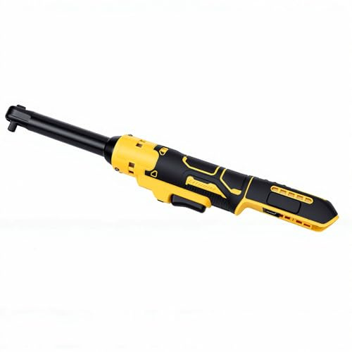Elprico Cordless Ratchet Wrench 3 8 Drive, 74 Ft-Lbs 400 RPM Electric Power Ratchet with 6.3 Extended Head Sockets Adapters, for Automotive Tight Spaces