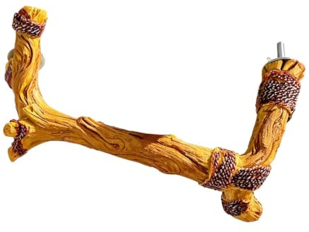 Naturlig fågel AST, praktisk sittstång, halkfria tillbehör | Hartsmaterial, burinredning, tyst plattform med ergonomisk konstruktion, fågelbehov för trädgård och inredning