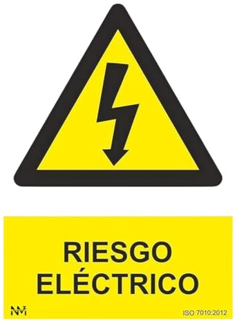 Normaluz RD35607 - Señal Adhesiva Riesgo Eléctrico Adhesivo de Vinilo 15 x 20 cm, Amarillo